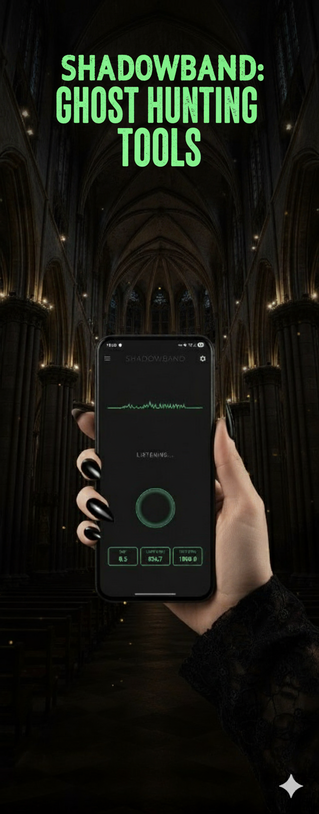 Main screen of Shadowband showing sensor readings